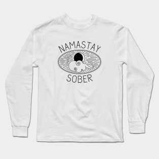 Vintage Namastay Sober Drug | Addiction Recovery Long Sleeve T-Shirt